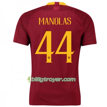 Billige Fotballdrakter AS Roma Manolas 44 Hjemmedraktsett 2018/19 Kortermet